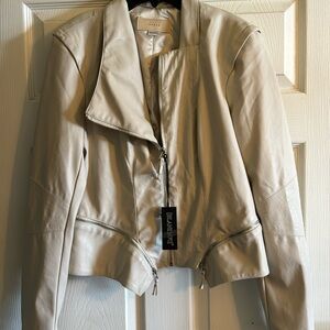 Cream faux leather Jacket